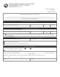 State Form 49464 Application for Certificate of Authority Foreign Limited Liability Company - Indiana, Page 2