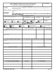 Document preview: DA Form 5897 Army Community Service (Acs) Client Case Record