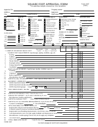 Form 1007 Square Foot Appraisal Form