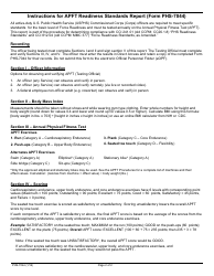 Form PHS-7044 Commissioned Corps Annual Physical Fitness Test (Apft) Readiness Standards Report, Page 2