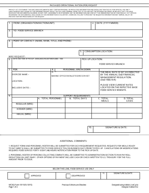 Form 10110/3  Printable Pdf