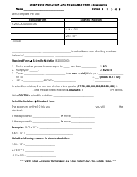 Document preview: Scientific Notation and Standard Form Math Worksheet