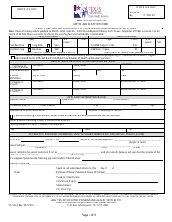 Form VS-166 Application for a New Birth Certificate Based on Parentage - Texas, Page 3
