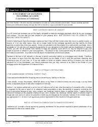 Document preview: VA Form 26-8106 Statement of Veteran Assuming Gi Loan