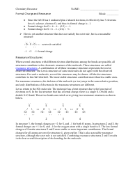 Formal Charge and Resonance Chemistry Worksheet, Page 2