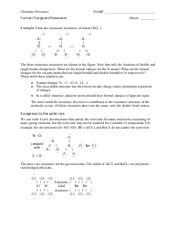 Formal Charge and Resonance Chemistry Worksheet, Page 3