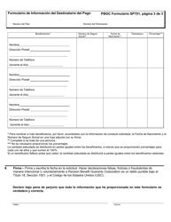 PBGC Formulario SP701 Formulario De Informacion Del Destinatario Del Pago (Spanish), Page 4