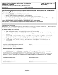 PBGC Formulario SP711 Cambio De Beneficiario Para Beneficios De Una Anualidad Garantizada Y Continua (Para Participantes Que Actualmente Reciben Beneficios) (Spanish), Page 6