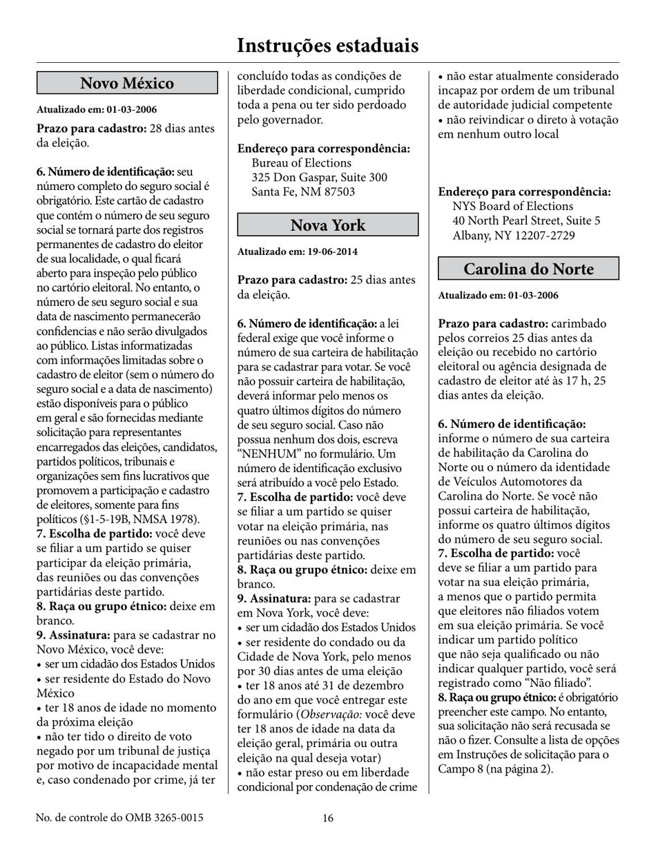 National Mail Voter Registration Form (English / Portuguese), Page 21