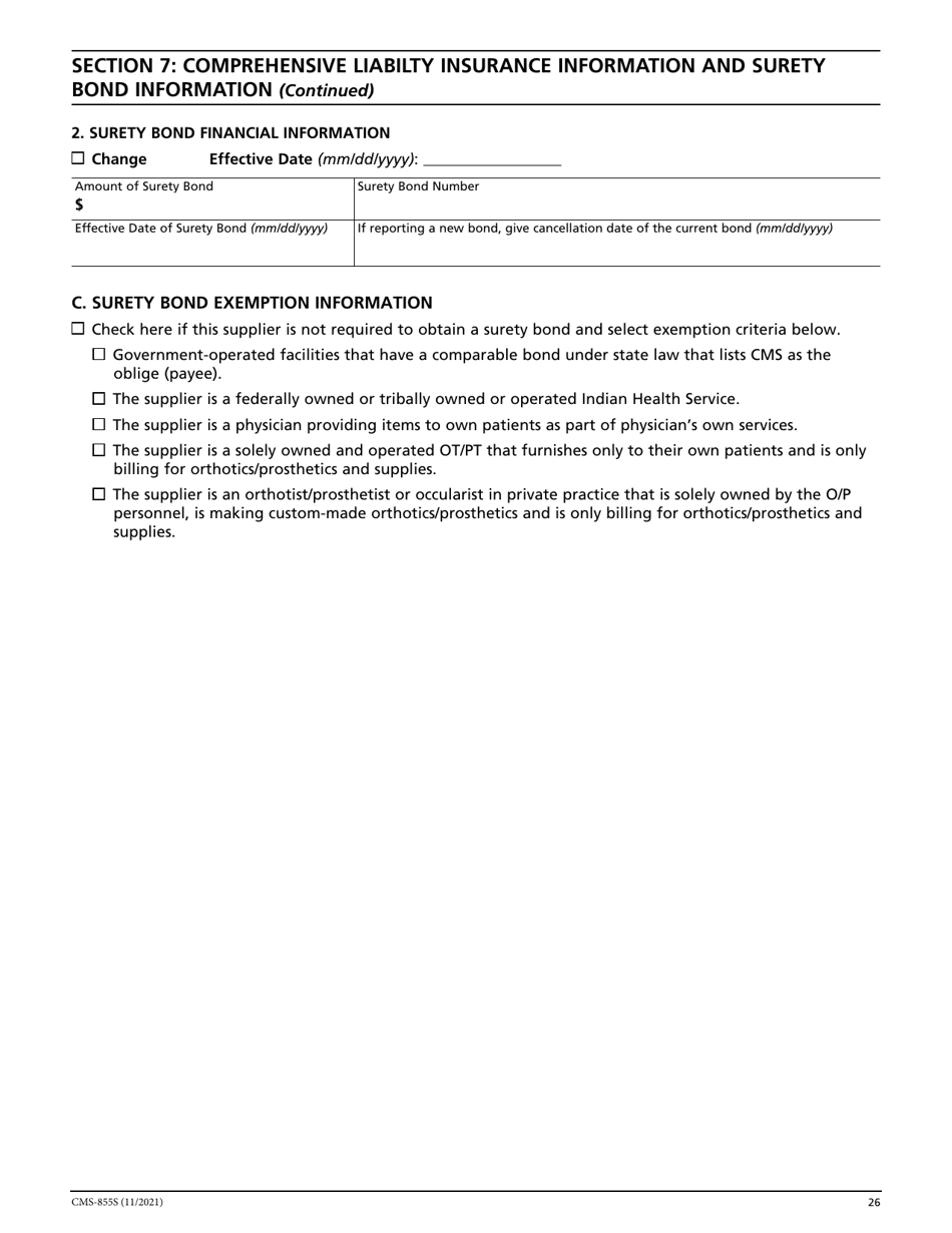 Form CMS-855S Medicare Enrollment Application - Durable Medical Equipment, Prosthetics, Orthotics, and Supplies (Dmepos) Suppliers, Page 27
