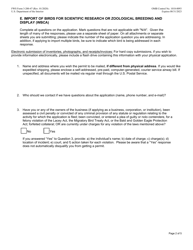 FWS Form 3-200-47 Import of Birds for Scientific Research or Zoological Breeding and Display (Wbca), Page 2