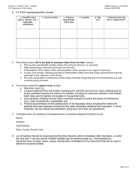 FWS Form 3-200-47 Import of Birds for Scientific Research or Zoological Breeding and Display (Wbca), Page 3