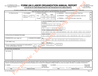 Form LM-3 Labor Organization Annual Report