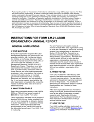 Instructions for Form LM-2 Labor Organization Annual Report