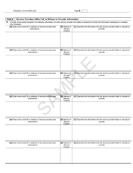 Form 5500 Schedule C Service Provider Information - Sample, Page 5
