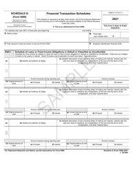 Form 5500 Schedule G Financial Transaction Schedules - Sample