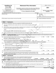 Form 5500 Schedule R &quot;Retirement Plan Information - Sample&quot;, 2021
