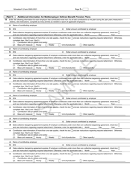 Form 5500 Schedule R Retirement Plan Information - Sample, Page 2