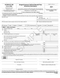 Form 5500 Schedule SB &quot;Single-Employer Defined Benefit Plan Actuarial Information - Sample&quot;, 2021