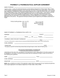 EMS Provider Service License Application - Alabama, Page 3