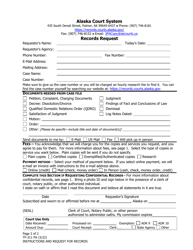 Form TF-311 PA Records Request - Alaska, Page 2