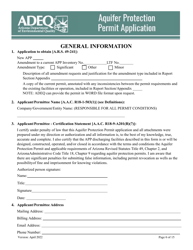 Aquifer Protection Permit Application - Arizona, Page 6