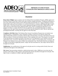 Drinking Water System Consolidation Program Application - Arizona, Page 3