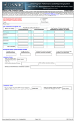 NRC Form 891 Annual Reporting Form for Drug and Alcohol Tests