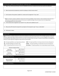 Remote Work Request Form, Page 2