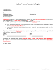 Document preview: Applicant's Letter of Intent (Loi) Template