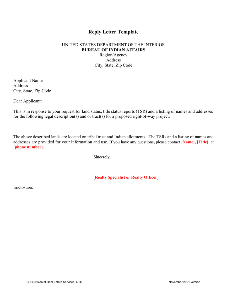 official email reply template