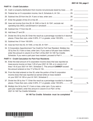 Form IA134 (41-134) Iowa S Corporation Apportionment Tax Credit - Iowa, Page 2