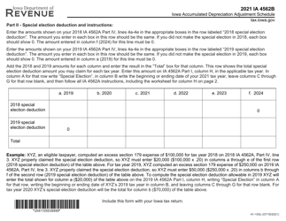 Form IA4562A (IA4562B; 41-105) Iowa Depreciation Adjustment Schedule/Iowa Accumulated Depreciation Adjustment Schedule - Iowa, Page 3