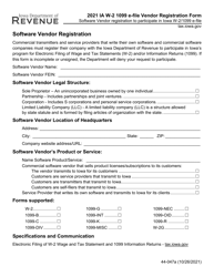 Form IA W-2 1099 (44-047) E-File Vendor Registration Form - Iowa