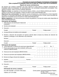 Formulario IA W-4 (44-019S) Certificado De Exencion De Retenciones Del Empleado Y Formulario De Reporte Del Registro Centralizado De Empleados - Iowa (Spanish), Page 3