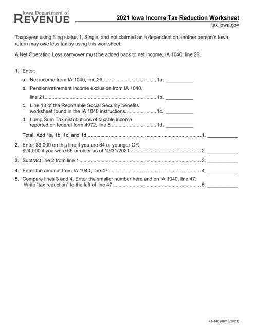 Form 41-146 2021 Printable Pdf