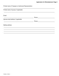 Form 76-504 Application for Reinstatement (Appeals Dismissed on or After November 10, 2021) - Iowa, Page 3