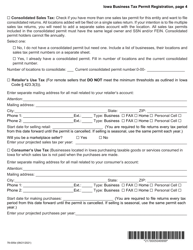 Form 78-005 Iowa Business Tax Permit Registration - Iowa, Page 4