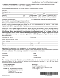 Form 78-005 Iowa Business Tax Permit Registration - Iowa, Page 5