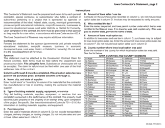 Form 35-002 Iowa Contractor&#039;s Statement - Iowa, Page 2