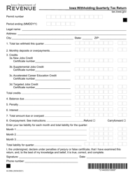 Form 44-095 Iowa Withholding Quarterly Tax Return - Iowa, Page 2