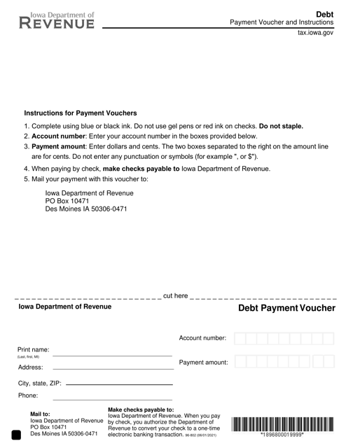 Form 96-802  Printable Pdf