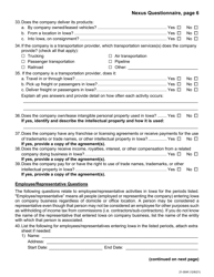 Form 21-004 Nexus Questionnaire - Iowa, Page 6