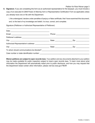 Form 76-005 Petition for Rule Waiver - Iowa, Page 3