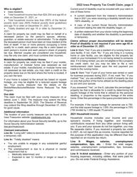 Form 54-001 Iowa Property Tax Credit Claim - Iowa, Page 2