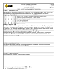 Form TC59-106 Ferry Boat Program (Fbp) Application - Kentucky, Page 2