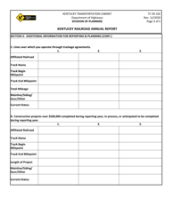 Form TC59-102 Kentucky Railroad Annual Report - Kentucky, Page 3