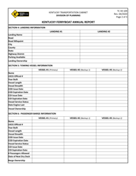 Form TC59-109 Kentucky Ferryboat Annual Report - Kentucky, Page 2