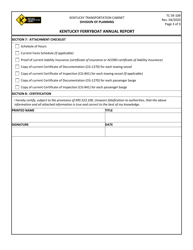 Form TC59-109 Kentucky Ferryboat Annual Report - Kentucky, Page 3