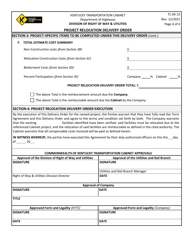 Form TC69-13 Project Relocation Delivery Order - Kentucky, Page 4